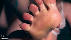 Oh gosh, do you wanna be my foot lover? I mean, like, sucking on these toes and heels while I dominate ya with my big natural tits and spit a lil...