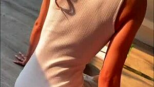 The amateur latina arrives at her teacher's house for studying, but things heat up as they end up having sex with deep thrusts.