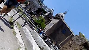 Voyeur Captures Intense Ass Delight in Rome!