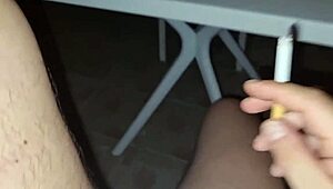 This Italian amateur flashes her cute blue eyes and teases with feet in a wild outdoor party