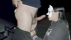 uh, this sex pro from the street handles anal creampie and cum swallow like a total slut