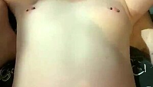 homemade amateur sextape with redhead girlfriend showing pierced nipples and tattoo