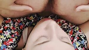 I'm upside down rimming her wet ass while choking and gagging on that deepthroat action with double domination.