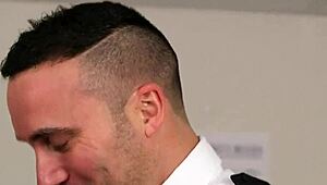 Spicy babe gets cumshot on face swallowing all semen