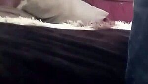 in the bedroom, this young mexican student with long hair skips her science class for homemade creampie action with the latina teen.