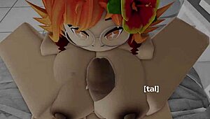 Cute Roblox girl gets her pussy destroyed in condo with big tits cumshot action.