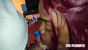 I love giving that deepthroat blowjob to his big black cock until he cums interracial style