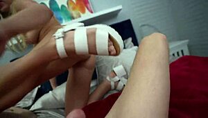 Blonde with Braces Khloe Kapri Squirts on Conors Wet Burrito in Close-Up Cowgirl and Doggystyle Fucking