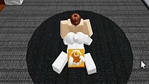 Slutty Roblox bunny girl sneaks into boys locker room for wild fucking!