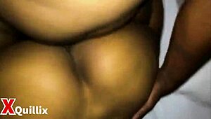 In a quick session, a black lover engages in intense doggy style with gaping elements.