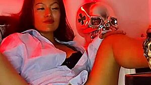 I play with my tight pussy, watch me penetrate deep with dildo and cum hard - bluee official.. so sexy