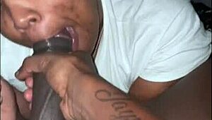 i love when my sneaky link gives me that fat bbw blowjob with her big black cock skills