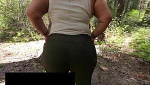 Outdoor adventure with my Latina hotwife taking big black cock!