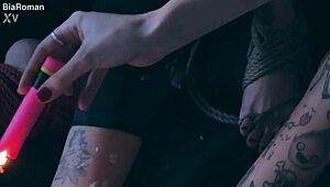 These Feet Crave Domination from Brunette and Redhead Goddesses in Bondage with Toe Sucking