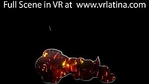 The shy Latina teen steps into her first VR porn experience, feeling nervous yet excited.