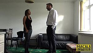 Come on you handcuffed milf take this deepthroat all the way for my cum in your mouth