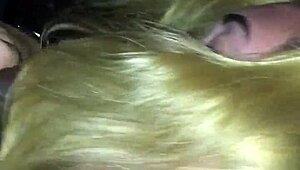 Hey, you think you can handle giving car head like this white girl does to a big black cock?