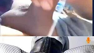 Hey check this cum tribute to that hot milf with shaved pussy and stockings