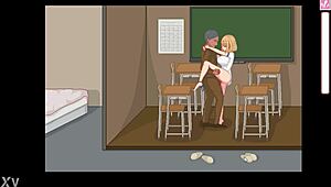 Cute Blonde Fucks Teacher In Bt Life Hentai Game