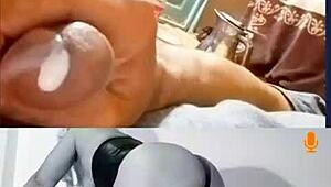 Hey check this cum tribute to that hot milf with shaved pussy and stockings