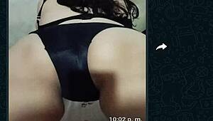 Conversacion de whatsapp con la jefa de mi amigo Oscar me lleva a creampie casero en webcam!