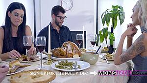 Stepson caught filling her up - what will mother-in-law say?