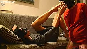 I feel so dominant teasing your nipples as your femdom mistress while you're locked in chastity as my slave.