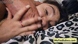 Tomie Tang and Charles Dera share a fun, intimate encounter with her smooth area.