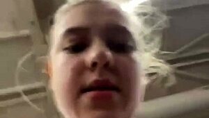 this chubby teen with big tits and ass got fingered and fucked hard in the gym until she squirted outdoors