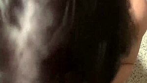 brunette milf enjoys interracial sex with latino guy in homemade video