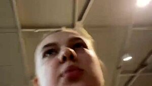 this chubby teen with big tits and ass got fingered and fucked hard in the gym until she squirted outdoors