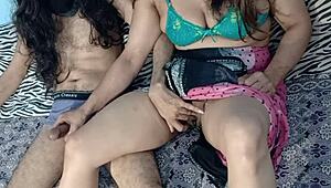 Hey this hot Punjabi Indian couple enjoys mutual masturbation with dirty talk when home alone