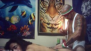 Oh man, behind the scenes with this glasses cam first timer sexxxy skiny model... she really feels that italian pound machine hard, ya know?