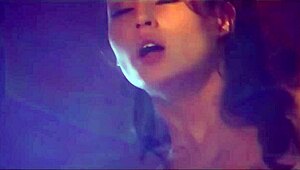 Cougar in Fishnets and Lingerie Masturbates Shaved Pussy Before Cute Facial Cumshot