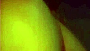 Cougar in Fishnets and Lingerie Masturbates Shaved Pussy Before Cute Facial Cumshot