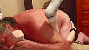 i stretched my ass n pussy with a big dildo and licked it hard after way too much to drink.