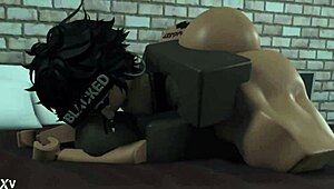 Femboy evaded debts until caught in garage and punished bent over doggystyle by big black cock