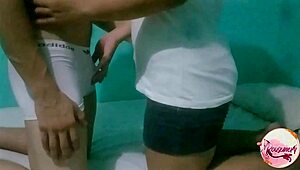 Babysitter takes advantage and fucks young Mexican neighbor doggystyle