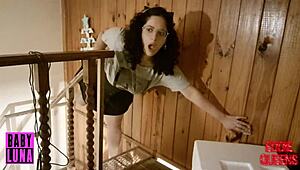 in this tale, i discover and fuck the homeless man from the abandoned house attic with babyluna939 in wild anal creampie