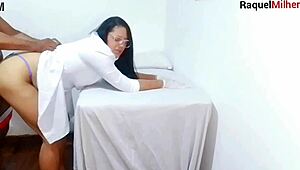 Nurse And Esthetician Observe Patient's Erection!