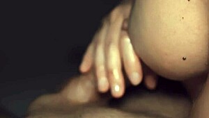 Subtle Touches on Natural Tits Lead to Hand Strokes and Warm Cum Spilling Over