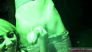 gorgeous teen hides then freaks in horny pov group fuck with friends