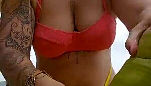 on the beach i'm just making up excuses to flash and show off my big pussy in this exhibitionist moment
