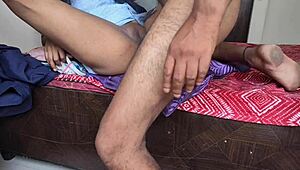 College student heads to class but her cousin surprises her with intense action at home.