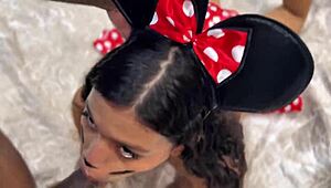 Hey, Minnie Mouse craved some cheese but switched to fun vibes on Halloween instead