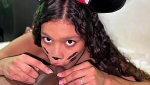 Hey, Minnie Mouse craved some cheese but switched to fun vibes on Halloween instead