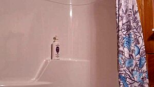 Here I am getting ready for a refreshing shower outdoors. New stuff captures the moment perfectly.