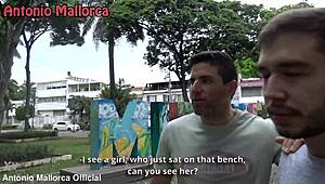Brian Evansx shows his Colombian friend how to pick up hot girls in public, leading to a steamy threesome with Silvana Lee full of blowjobs and rough sex.