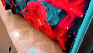 Two friends shared a casual chat where one offered her mature ebony pussy to the teen for some POV squirting fun.