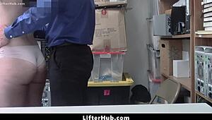Young Shoplifter Babe Caught in Shop Seeks Help to Escape from Police in Garage - Lifterhub